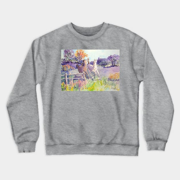 Horse Race Crewneck Sweatshirt by Zodiart